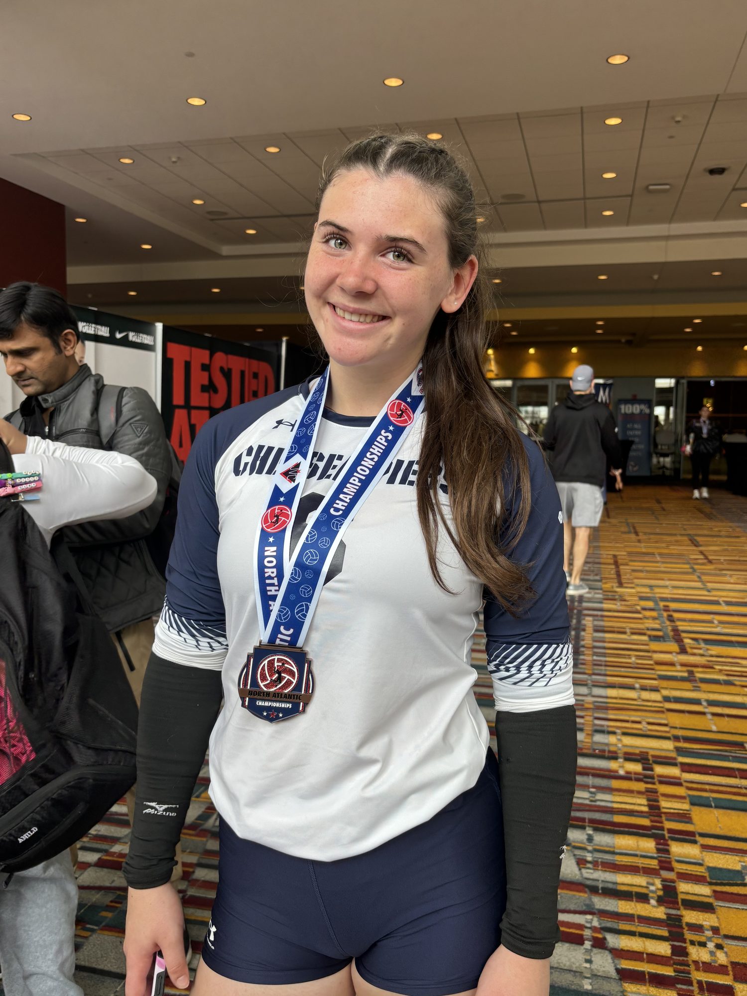 Katie with her tournament medal