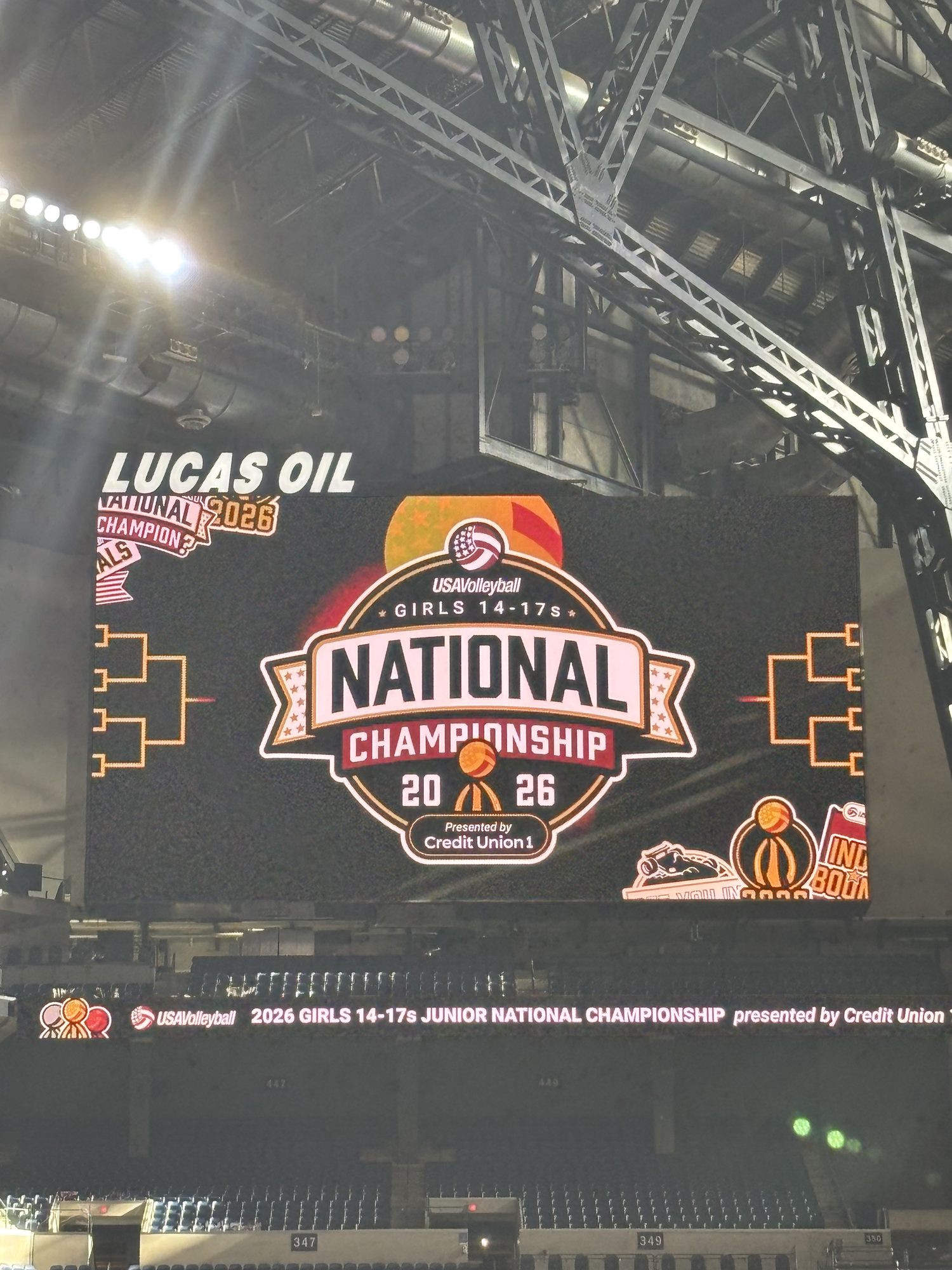 Girls 14–17s Junior National Championship bracket board
