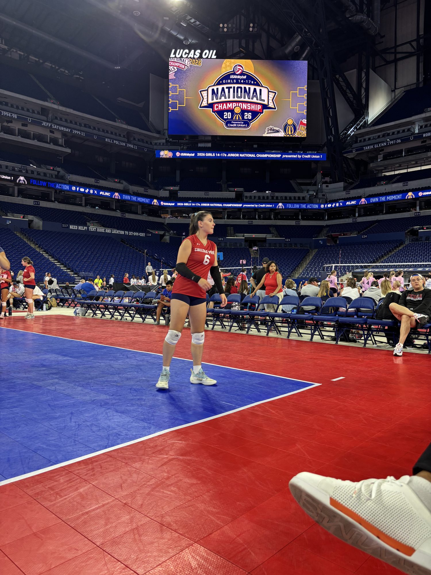 Set and ready on the stadium court